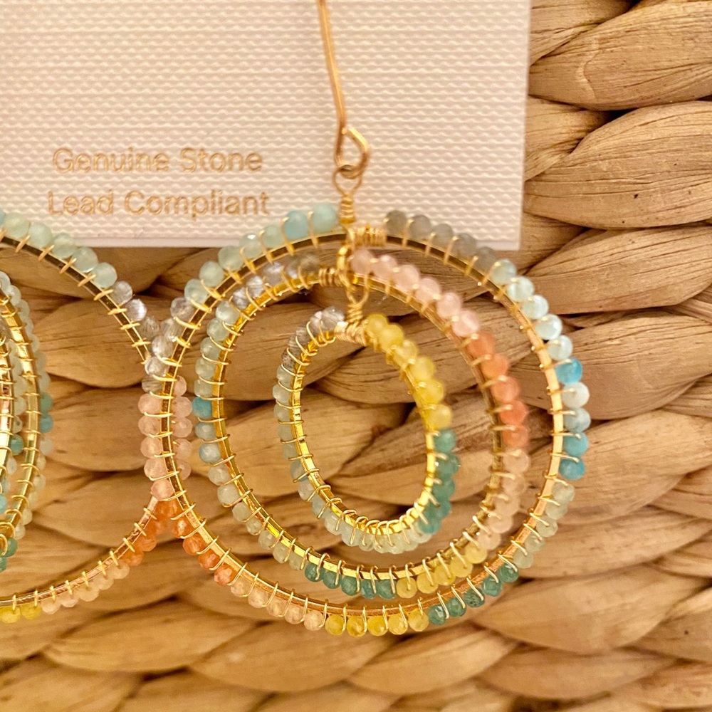 Panacea Multi-Crystal Circle Orbit Earrings